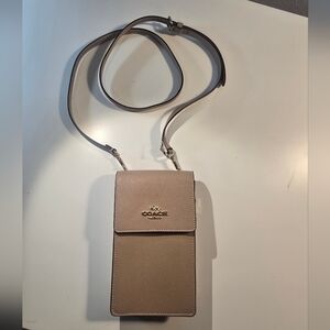 Coach Crossbody Phone Pouch - Taupe